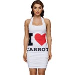 I love carrots  Sleeveless Wide Square Neckline Ruched Bodycon Dress