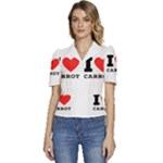 I love carrots  Puffed Short Sleeve Button Up Jacket