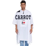 I love carrots  Men s Hooded Rain Ponchos