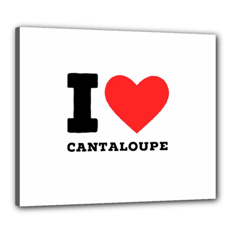 I love cantaloupe  Canvas 24  x 20  (Stretched) from ArtsNow.com