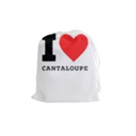 I love cantaloupe  Drawstring Pouch (Medium)