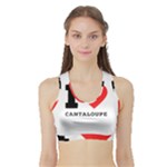 I love cantaloupe  Sports Bra with Border