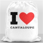 I love cantaloupe  Drawstring Bag (Large)