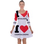 I love cantaloupe  Quarter Sleeve Skater Dress