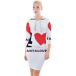 I love cantaloupe  Quarter Sleeve Hood Bodycon Dress