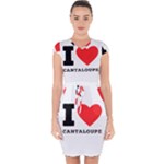 I love cantaloupe  Capsleeve Drawstring Dress 