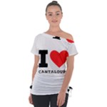 I love cantaloupe  Off Shoulder Tie-Up Tee