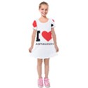 Kids  Short Sleeve Velvet Dress 