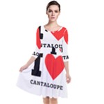 I love cantaloupe  Quarter Sleeve Waist Band Dress