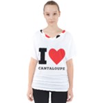 I love cantaloupe  V-Neck Dolman Drape Top