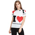 I love cantaloupe  Women s Short Sleeve Rash Guard