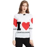 I love cantaloupe  Women s Long Sleeve Rash Guard