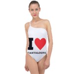 I love cantaloupe  Classic One Shoulder Swimsuit