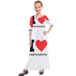 I love cantaloupe  Kids  Quarter Sleeve Maxi Dress