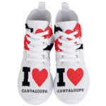 I love cantaloupe  Women s Lightweight High Top Sneakers