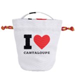 I love cantaloupe  Drawstring Bucket Bag