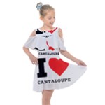 I love cantaloupe  Kids  Shoulder Cutout Chiffon Dress