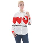 I love cantaloupe  Women s Long Sleeve Pocket Shirt