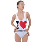 I love cantaloupe  Side Cut Out Swimsuit