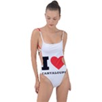 I love cantaloupe  Tie Strap One Piece Swimsuit