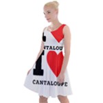 I love cantaloupe  Knee Length Skater Dress