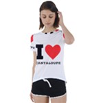 I love cantaloupe  Short Sleeve Open Back Tee