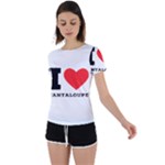 I love cantaloupe  Back Circle Cutout Sports Tee