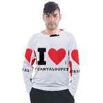 I love cantaloupe  Men s Long Sleeve Raglan Tee