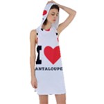 I love cantaloupe  Racer Back Hoodie Dress