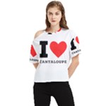 I love cantaloupe  One Shoulder Cut Out Tee