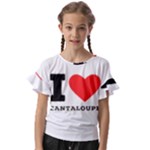 I love cantaloupe  Kids  Cut Out Flutter Sleeves