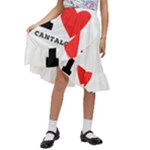 I love cantaloupe  Kids  Ruffle Flared Wrap Midi Skirt