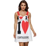 I love cantaloupe  Ruffle Strap Babydoll Chiffon Dress