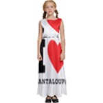 I love cantaloupe  Kids  Satin Sleeveless Maxi Dress