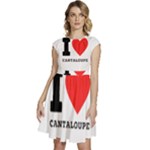 I love cantaloupe  Cap Sleeve High Waist Dress