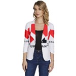 I love cantaloupe  Women s One-Button 3/4 Sleeve Short Jacket