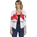 I love cantaloupe  Women s Casual 3/4 Sleeve Spring Jacket