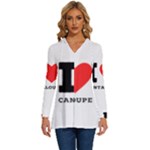 I love cantaloupe  Long Sleeve Drawstring Hooded Top