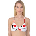 I love cannoli  Reversible Tri Bikini Top