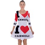 I love cannoli  Quarter Sleeve Skater Dress