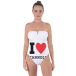 I love cannoli  Tie Back One Piece Swimsuit