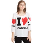 I love cannoli  Chiffon Quarter Sleeve Blouse