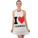 I love cannoli  Halter Tie Back Chiffon Dress