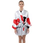 I love cannoli  Long Sleeve Satin Kimono