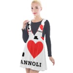 I love cannoli  Plunge Pinafore Velour Dress