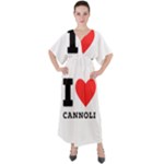 I love cannoli  V-Neck Boho Style Maxi Dress