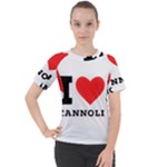 I love cannoli  Women s Sport Raglan Tee