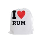 I love rum Drawstring Pouch (Large)