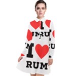 I love rum Long Sleeve Chiffon Shirt Dress