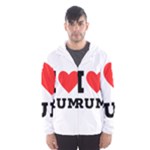 I love rum Men s Hooded Windbreaker